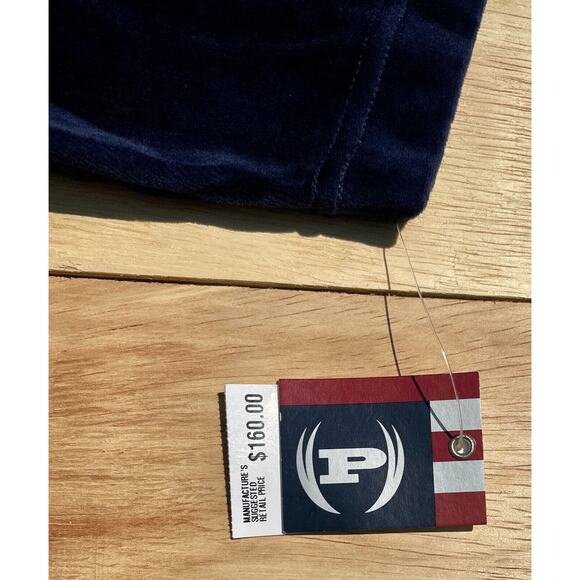 VINTAGE PHAT FARM Velour Polo Shirt Short Sleeve Collared Men Navy Blue SIZE 2XL - Picture 5 of 11